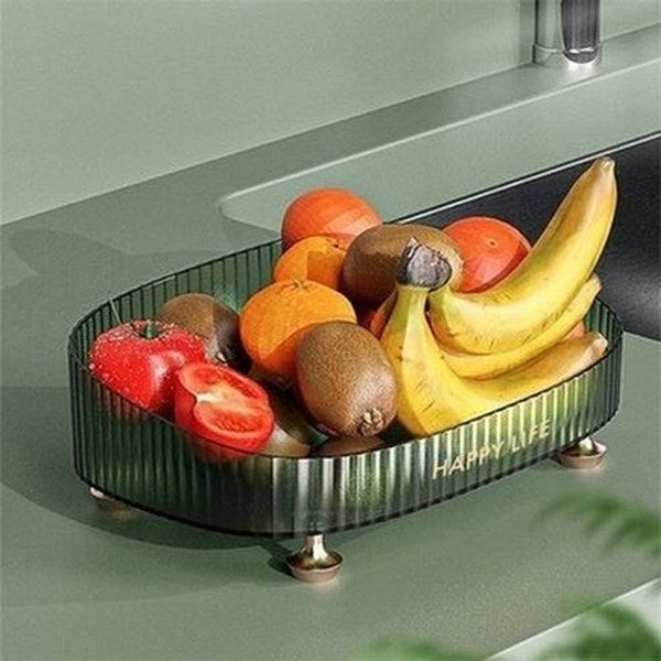 Acrylic Tray Cosmetic Organizer Desktop Decorative Makeup Storage Box Plate Home Fruit Seasoning Storage Rack Desktop Shelf. Type: Household Storage Containers