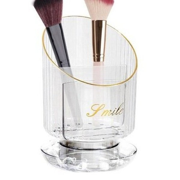 3-Slots Makeup Brush Storage Organizer Box for Desk