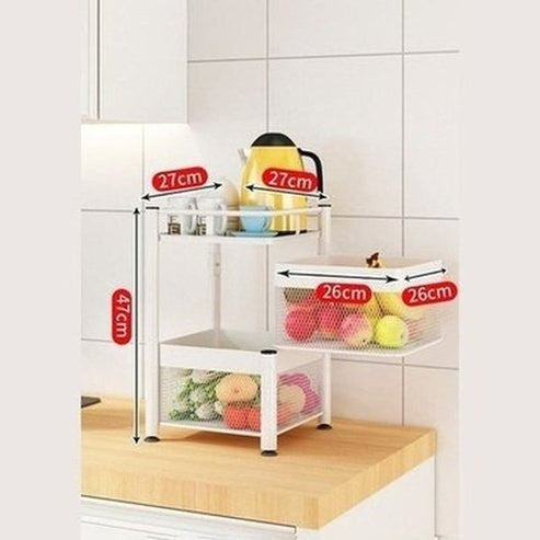 Experience 360° Rotation with Lock for Easy Movement with this Carbon Steel Rotating Storage Rack. Kitchen Organizers: Type: Kitchen Utensil Holders & Racks.