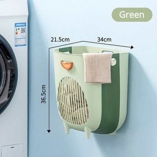 Bathroom Foldable Laundry Hamper Wall Mounted Dirty Clothes Storage Basket Home Dirty Clothes Bag Laundry Bathroom Organizer. Laundry Supplies: Laundry Baskets.