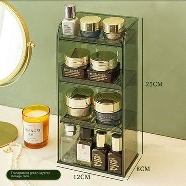 Cosmetic Storage Organizer Box Lipstick Holder Jewelry Organizer Clear Makeup Brush Shelf Desktop Dressing Table. Storage & Organization: Household Storage Containers.
