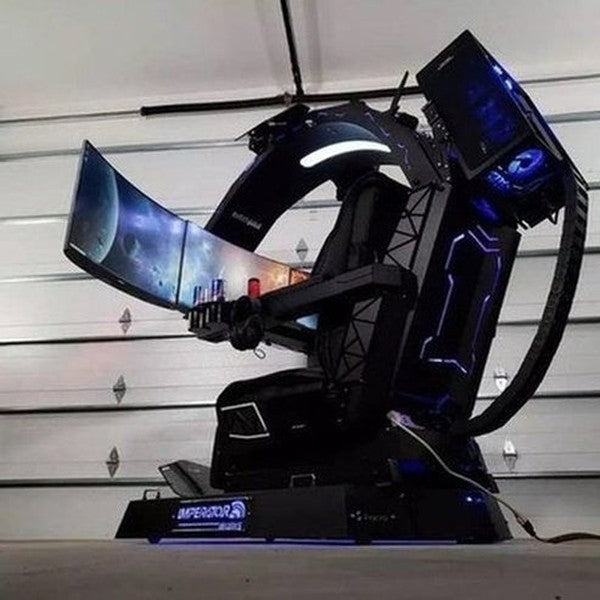 Comfortable High Back Gaming Chair Racing Simulator Scorpion Gaming Cockpit 5 Screens Computer LED Lights Ergonomic Massage. Furniture. Type: Gaming Chairs.