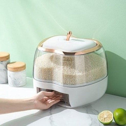 Insect-Proof Sealed Apple-Shaped Rice Storage Box