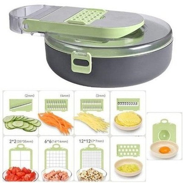 9 in1 Multifunctional Kitchen Slicer With Basket
