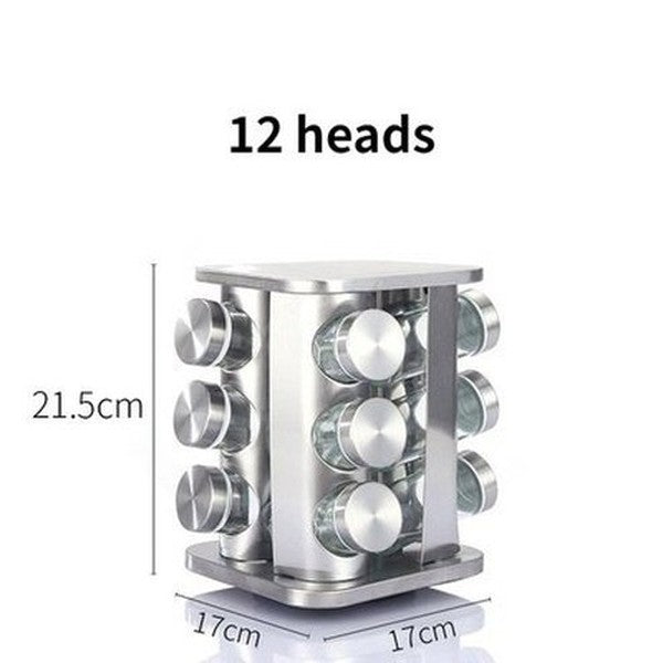 Rotating Stainless Steel Spice Organizer Rack