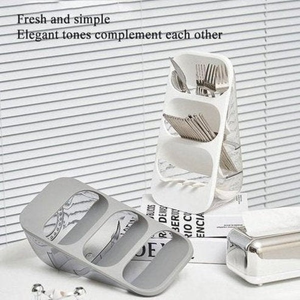 Cutlery Storage Box Multi-functional Drain Rack Fork