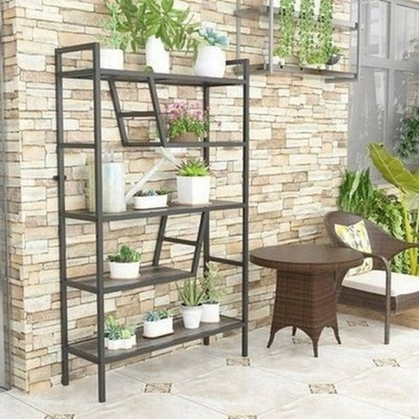 5-Tier Metal Adjustable DIY Storage Shelving Rack