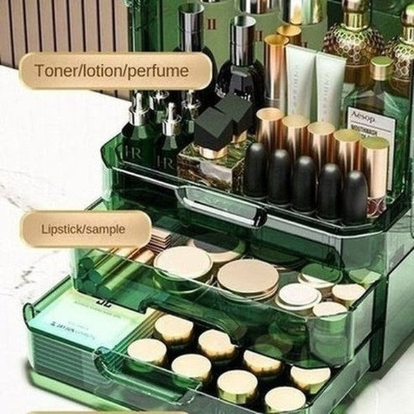 Large Capacity Desktop Cosmetic Storage Box. Organizer Cosmetic Storage Box Makeup Organizer Lipstick Holder Clear Acrylic Drawer. Type: Household Storage Containers.