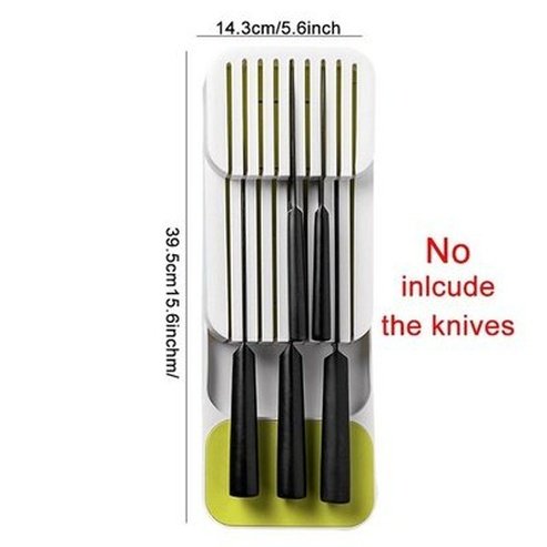 Cutlery Drawer Organizer Tray Holder Knife Spoon Forks Tableware Organizer Spice Bottle Container Knives Block Shelf. Kitchen Organizers: Knife Blocks & Holders.