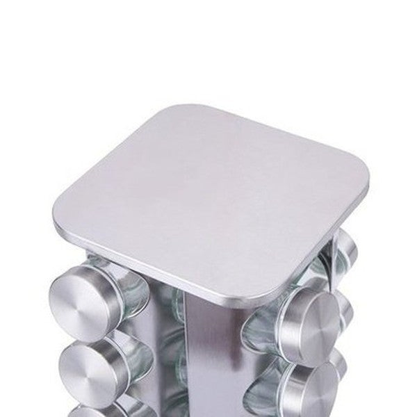 Rotating Stainless Steel Spice Organizer Rack