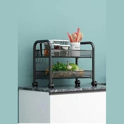 Experience 360° Rotation with Lock for Easy Movement with this Carbon Steel Rotating Storage Rack. Kitchen Organizers: Type: Kitchen Utensil Holders & Racks.