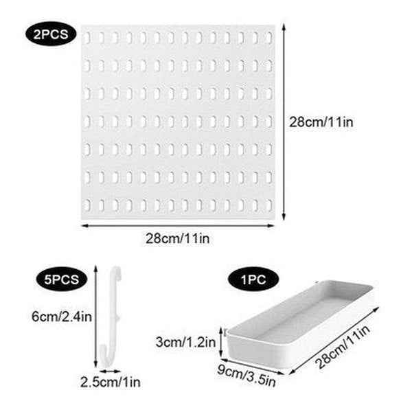 Wall Mount Hanging DIY Pegboard Dish Rack Kit