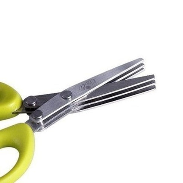 Multifunctional Stainless Steel Multi-layer Kitchen Scissors Knives Scallion Slicer Cutter Herb Spice Cut Kitchen Tool. Kitchen Tools & Utensils: Kitchen Slicers.