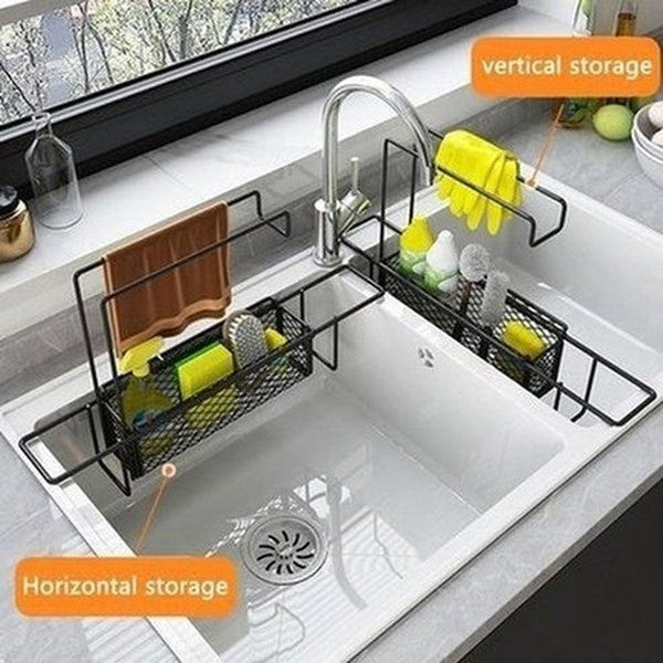 Telescopic Frame For Kitchen Sink With Sponge Holder