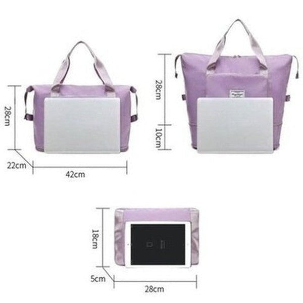 Foldable Shoulder Bag Backpacks Canvas Large Foldable Travel Crossbody Bag – Dondepiso