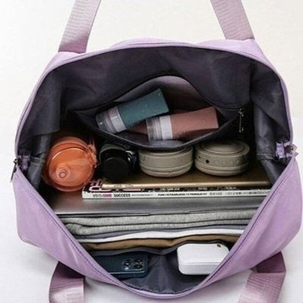 Foldable Shoulder Bag Backpacks Canvas Large Foldable Travel Crossbody Bag – Dondepiso