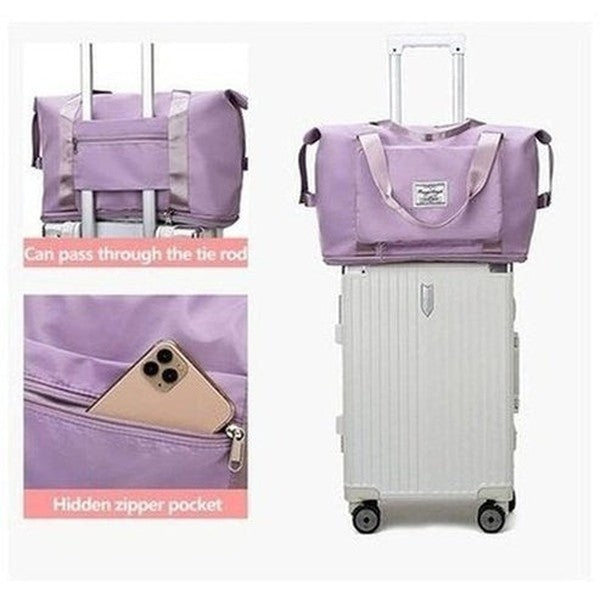 Foldable Shoulder Bag Backpacks Canvas Large Foldable Travel Crossbody Bag – Dondepiso