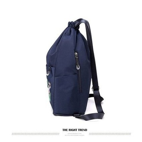 Embroidered Drawstring Backpack Backpacks Embroidered Drawstring Foldable Backpack