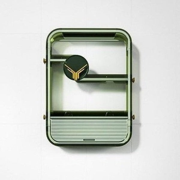 Cosmetics Wall Shelving Bathroom Accessory Mounts Green Cosmetics Luxury Layered Wall Storage Shelving · Dondepiso