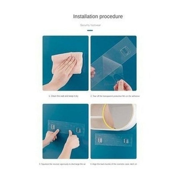 Hanging Cosmetic Box Bathroom Accessory Mounts Wall Makeup Accessories Storage Box With Mirror · Dondepiso