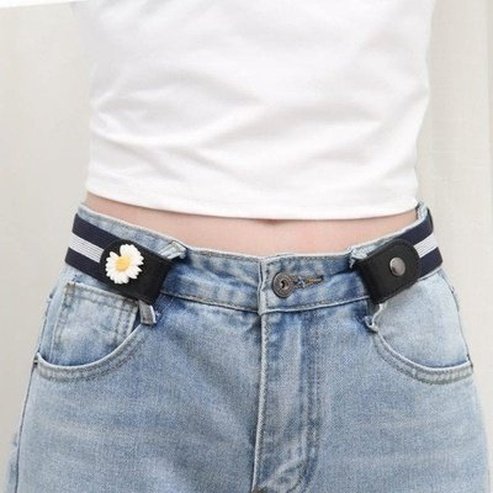 Elastic Flower Belt Belts Elastic Flower Belt Without Buckle Women Jeans – Dondepiso