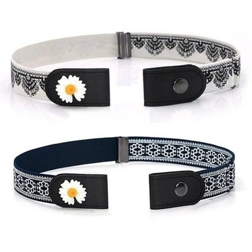 Elastic Flower Belt Belts Elastic Flower Belt Without Buckle Women Jeans – Dondepiso
