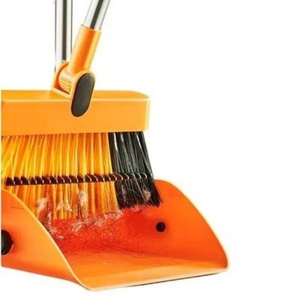 Garden Dust Broom Brooms Broom with dustpan with plastic folding bristles – Dondepiso