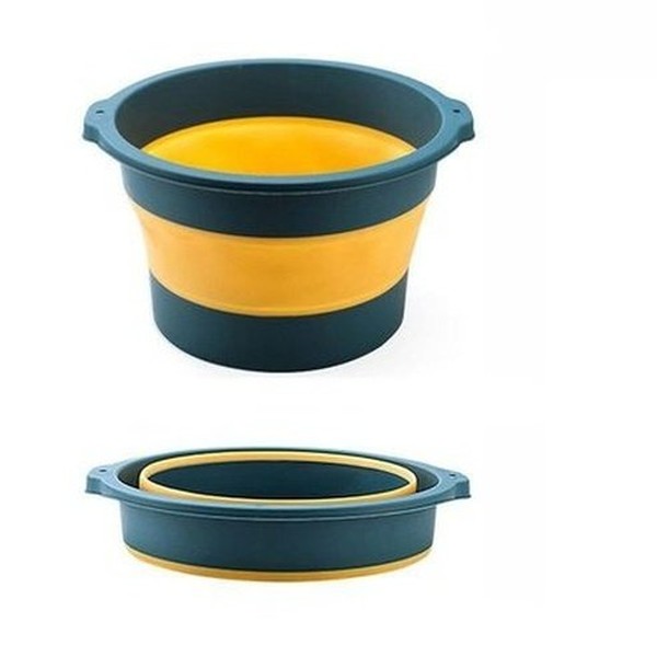Foldable Footbath Basin Buckets blue 10L Foldable Footbath Basin Portable Bathtub – Dondepiso
