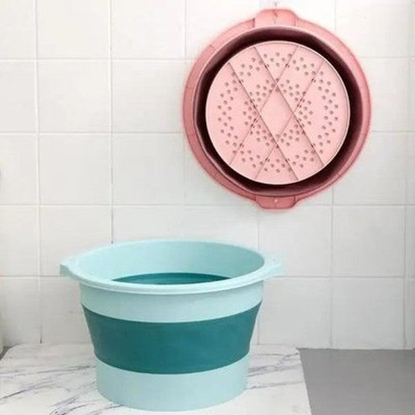 Foldable Footbath Basin Buckets 10L Foldable Footbath Basin Portable Bathtub – Dondepiso