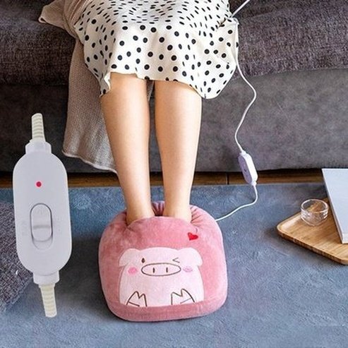 Cartoon Foot Warmer Massage Cushions Grey Cartoon Electric Heating Foot Warmer · Dondepiso