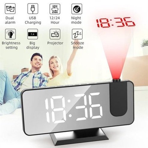 LED Projection Clock Clocks LED Digital Projection Alarm Clock - Dondepiso