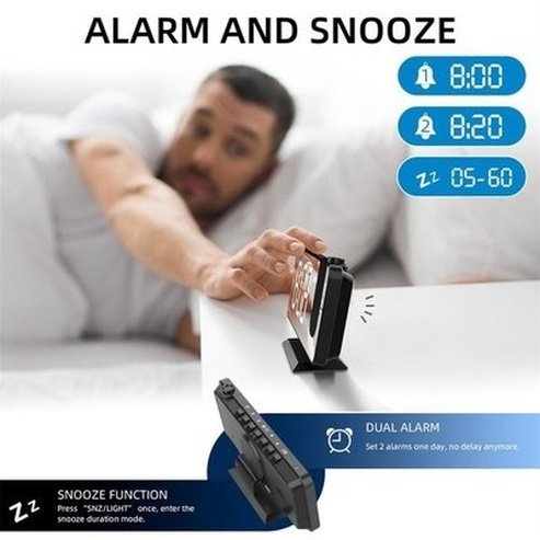 LED Projection Clock Clocks LED Digital Projection Alarm Clock - Dondepiso