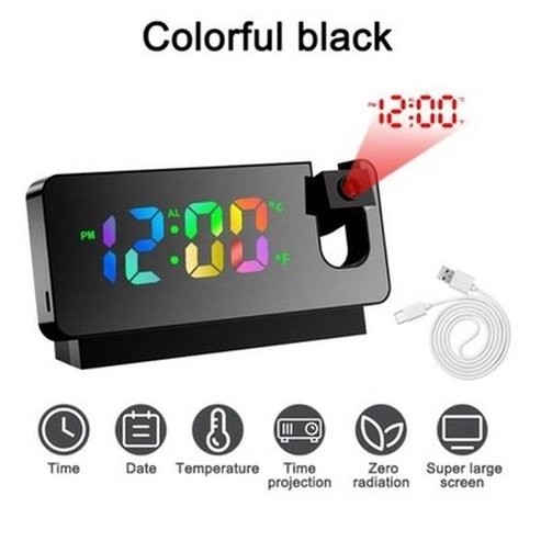 Digital Projector Clock Clocks LED Digital Projector Desk Clock - Dondepiso