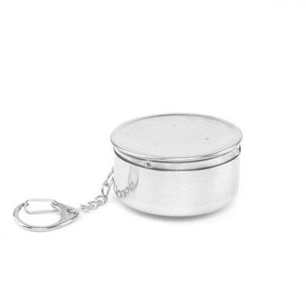 Retractable Cup With Keychain Coffee & Tea Cups Silver Stainless-Steel Retractable Cup With Keychain · Dondepiso