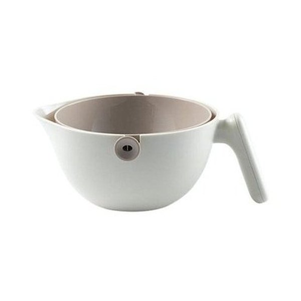 Double Layer Rotating Drainer Colanders & Strainers China / gray white Double Layer Rotating Drainer Wash Basket – Dondepiso