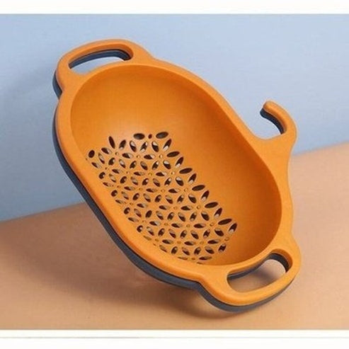 Kitchen Sink Drainer Colanders & Strainers Blue Multipurpose Kitchen Sink Drainer Fruit Basket – Dondepiso