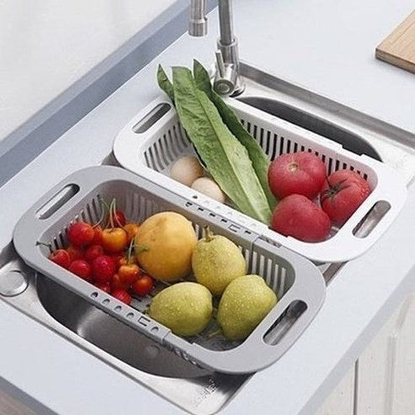 Food Strainer Drainer Colanders & Strainers Retractable Food Strainer Drainer Basket · Dondepiso
