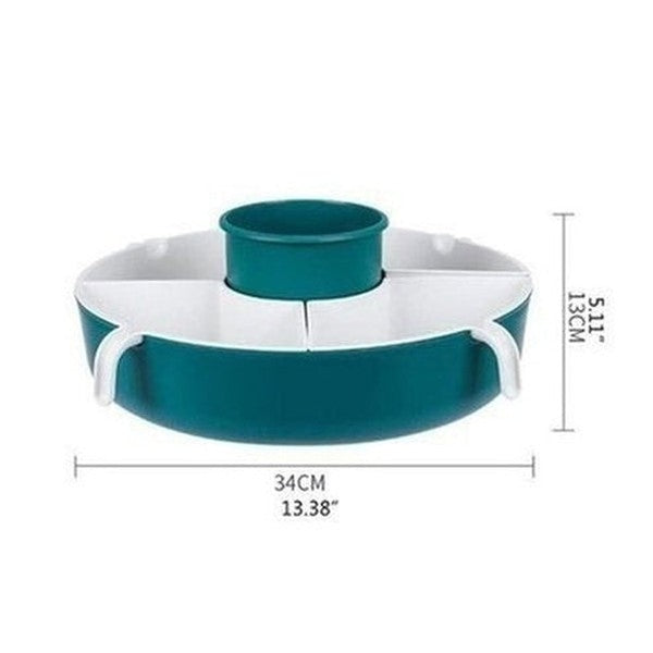 Bowl Rotation Strainer Colanders & Strainers Blue Round Sink Strainer Fruit and Vegetable Drainer – Dondepiso