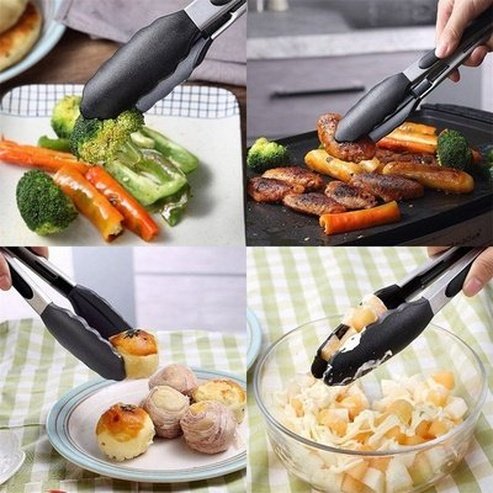 Set Frying Spatulas Cookware Sets Black 4 Pieces Set Fry Spatulas Strainer Hand · Dondepiso