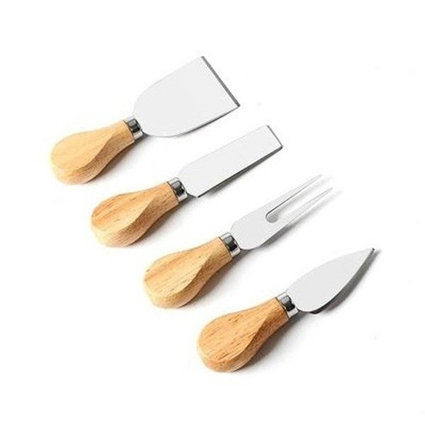 Cheese Knives Set Cookware Sets Silver Cheese Knives Set of 4 Wood Handle · Dondepiso