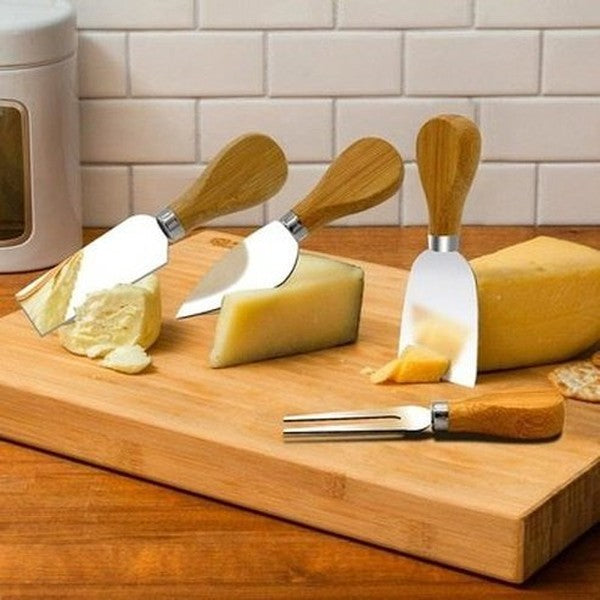 Cheese Knives Set Cookware Sets Silver Cheese Knives Set of 4 Wood Handle · Dondepiso