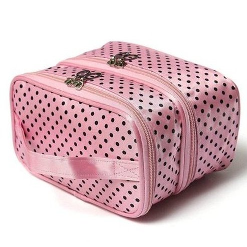 Cosmetic Makeup Bag Cosmetic & Toiletry Bags Pink Multi-compartment toiletry organizer Fashion Bag – Dondepiso