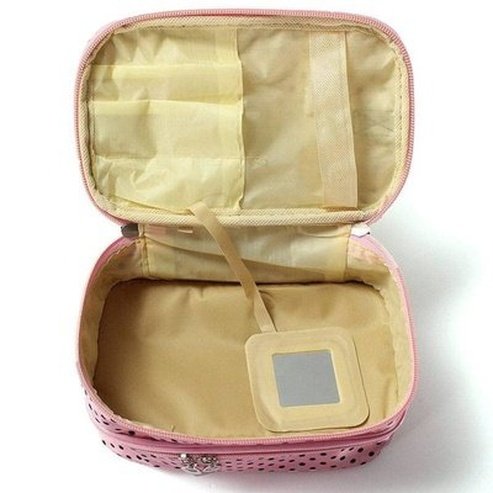 Cosmetic Makeup Bag Cosmetic & Toiletry Bags Pink Multi-compartment toiletry organizer Fashion Bag – Dondepiso