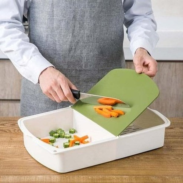 3 in 1 Cutting Board Cutting Boards 3 in 1 Kitchen Cutting Board Basket · Dondepiso