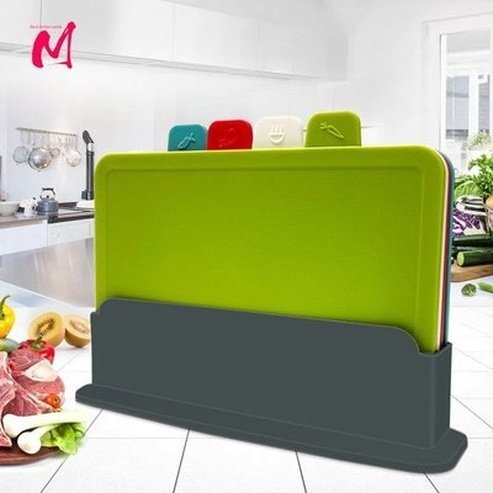 Cutting Boards with Holder Cutting Boards Green 4pcs Sets Cutting Boards with Holder - Dondepiso