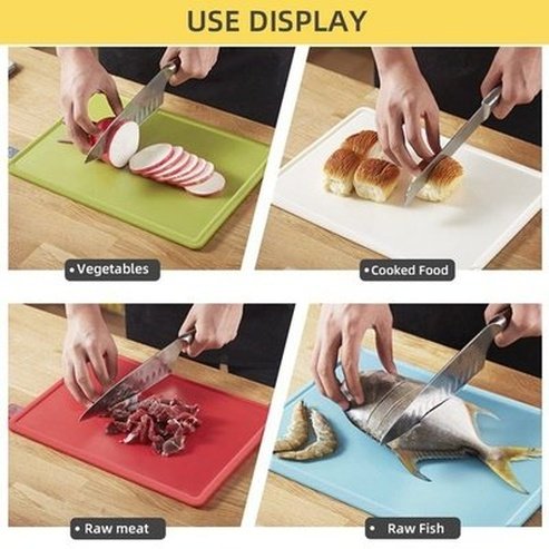 Cutting Boards with Holder Cutting Boards Green 4pcs Sets Cutting Boards with Holder - Dondepiso