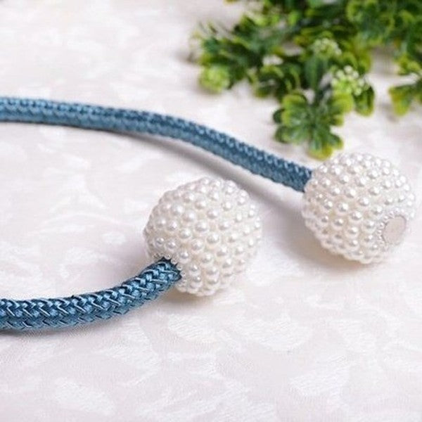 Magnetic Curtain Clips Decor khaki 2pcs Pearl Beads Magnetic Curtain Clips – Dondepiso