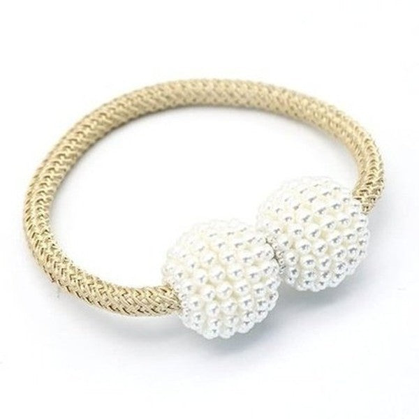 Magnetic Curtain Clips Decor khaki 2pcs Pearl Beads Magnetic Curtain Clips – Dondepiso