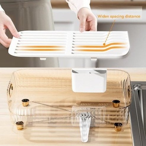 Countertop Clear Dish Drying Rack