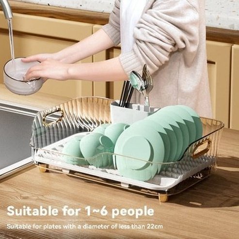 Countertop Clear Dish Drying Rack